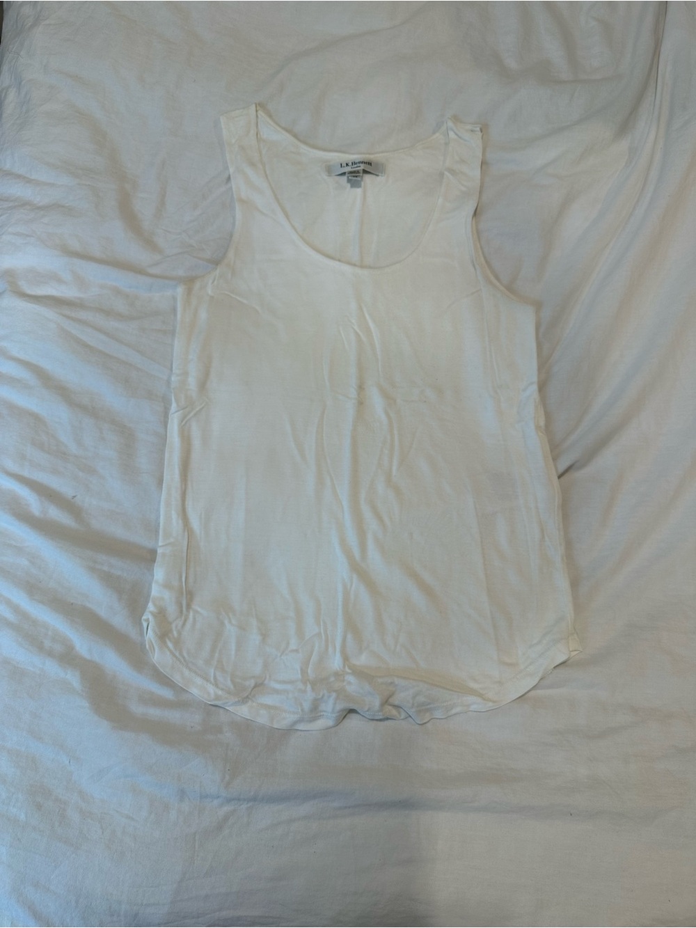 LK Bennett Cream Scoop Neck Tank